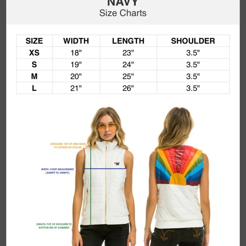 NWT Aviator Nation Women’s 5 Stripe Vest- Womens M - Picture 11 of 11